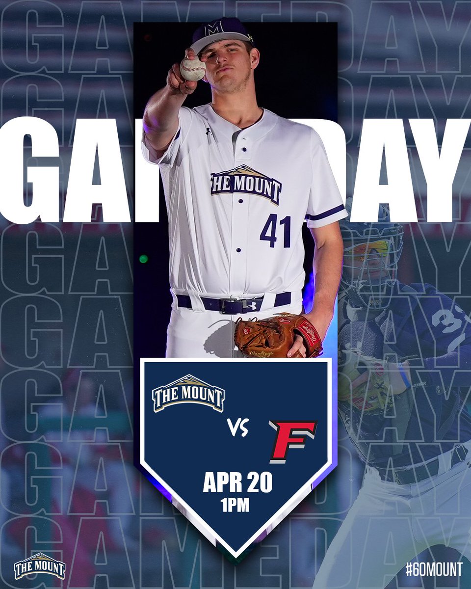 GAMEDAY!!! ⏰: 1pm 🆚: Fairfield 📍: E.T. Straw Family Stadium 📈: bit.ly/3wvUvSF 📺: bit.ly/3xzcI2b #GoMount