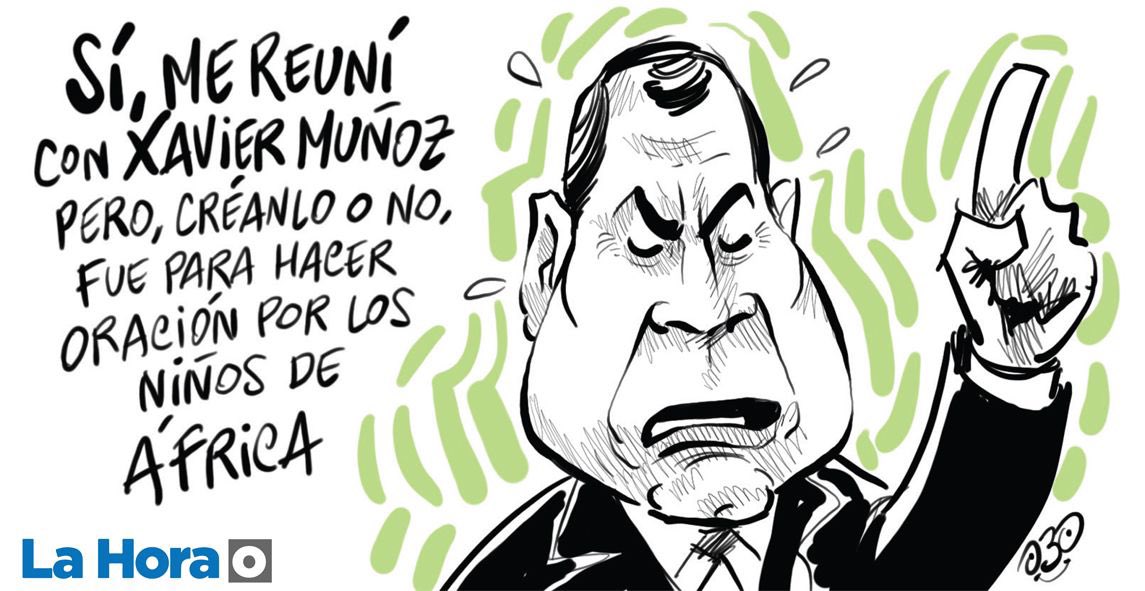 Desde las excusas de Rafael Correa sobre Xavier Muñoz 🧐 reporta hoy La Hora en la #caricatura del día.