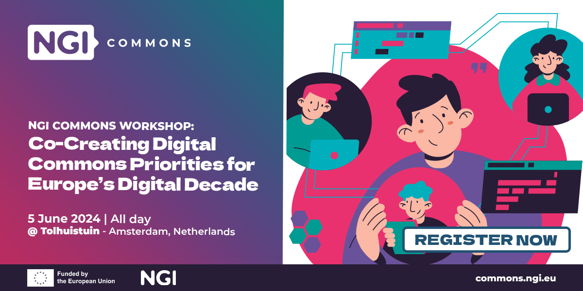 Come and discuss what a more open Internet might look like? @OpenForumEurope @Martel_Innovate organises a unique workshop in Amsterdam on 5th June, in the lead up to the @public_spaces Conference 2024. commons.ngi.eu/event/ngi-comm… #digital #digitalcommons #opensource #NGICommons