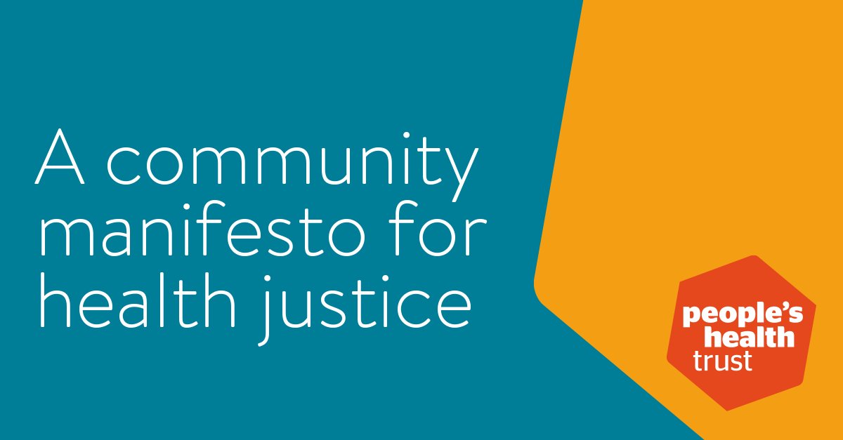 Have you read our community manifesto for health justice? We're calling on the next government to put in place the building blocks of health. And we need urgent action. peopleshealthtrust.org.uk/news/stories/o…