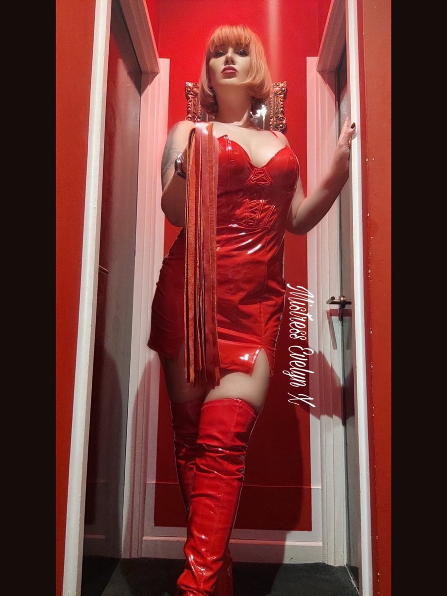 Its going to be fun afternoon. How much do you want to feel My flogger??😈 #bdsm #flogger #whip #impactplay #ladyinred #bootsaddict #boots #bdsmsession #ukmistress #kentmistress #femdom #punishment #bastinado #pain