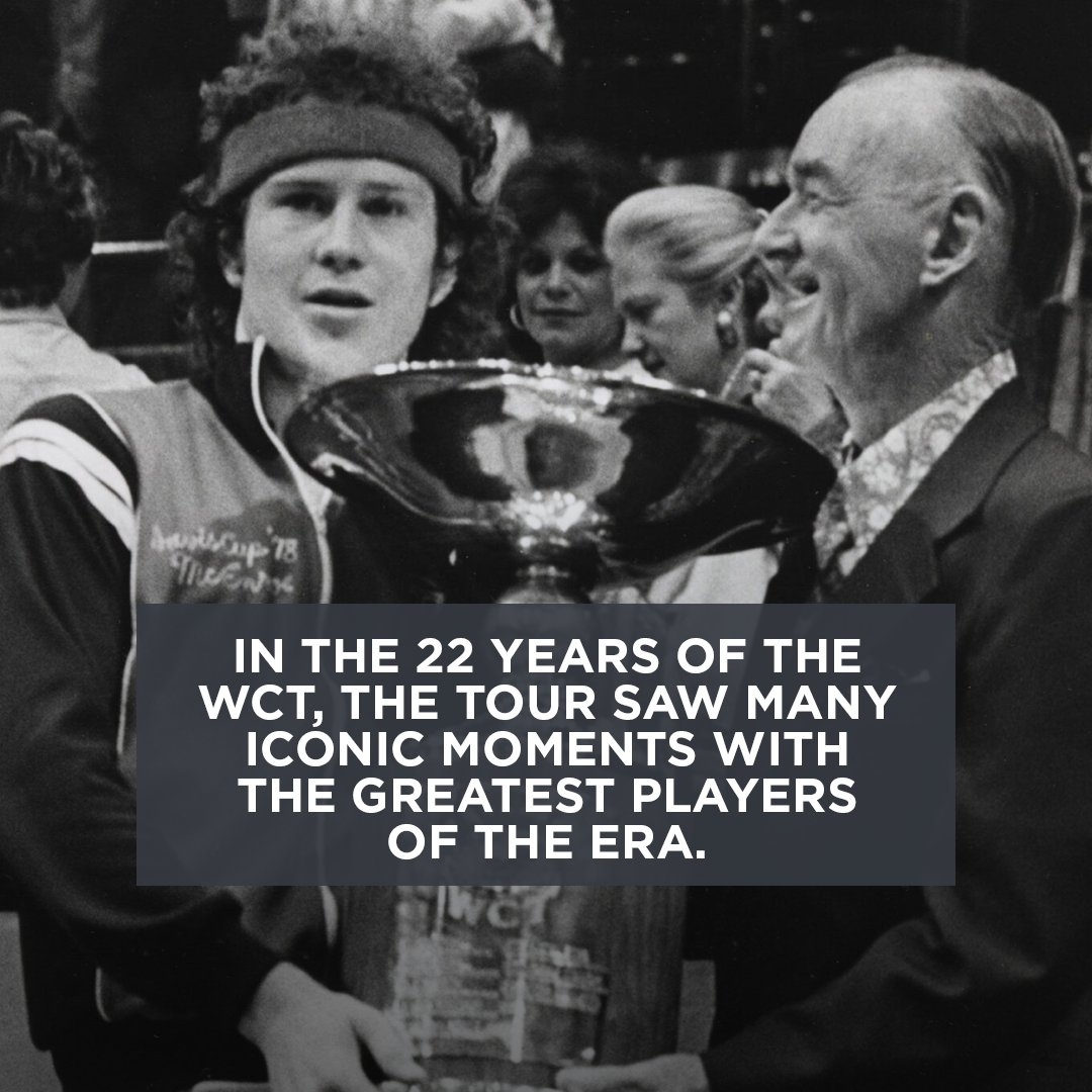 Relive the days of World Championship Tennis (WCT) in the Etched in History digital exhibit! Learn how the group nicknamed 'The Handsome 8' set a foundation for professional tennis today 🏆 🔗: trophies.tennisfame.com