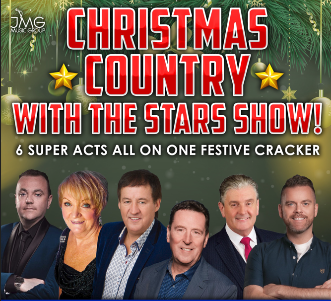 ⭐NEW SHOW ON SALE⭐Christmas Country with the Stars show! On Tuesday, 3 December. Christmas Country with the Stars Show returns for another festive cracker and will feature no less than 6 of Ireland's top stars. Tickets: €33 + Facility Fee 👉 rebrand.ly/d5da4b