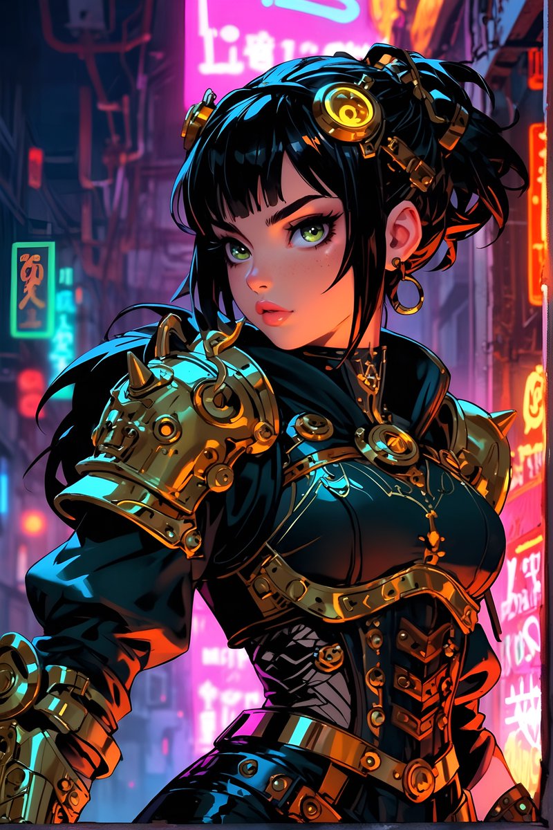 WizardPrompter's tweet image. Steampunk warrior