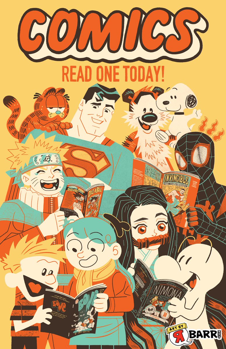 My “print variant” poster art for my Teen Center jobs upcoming FCBD event I put on every year! The version with final typography will be released Monday!