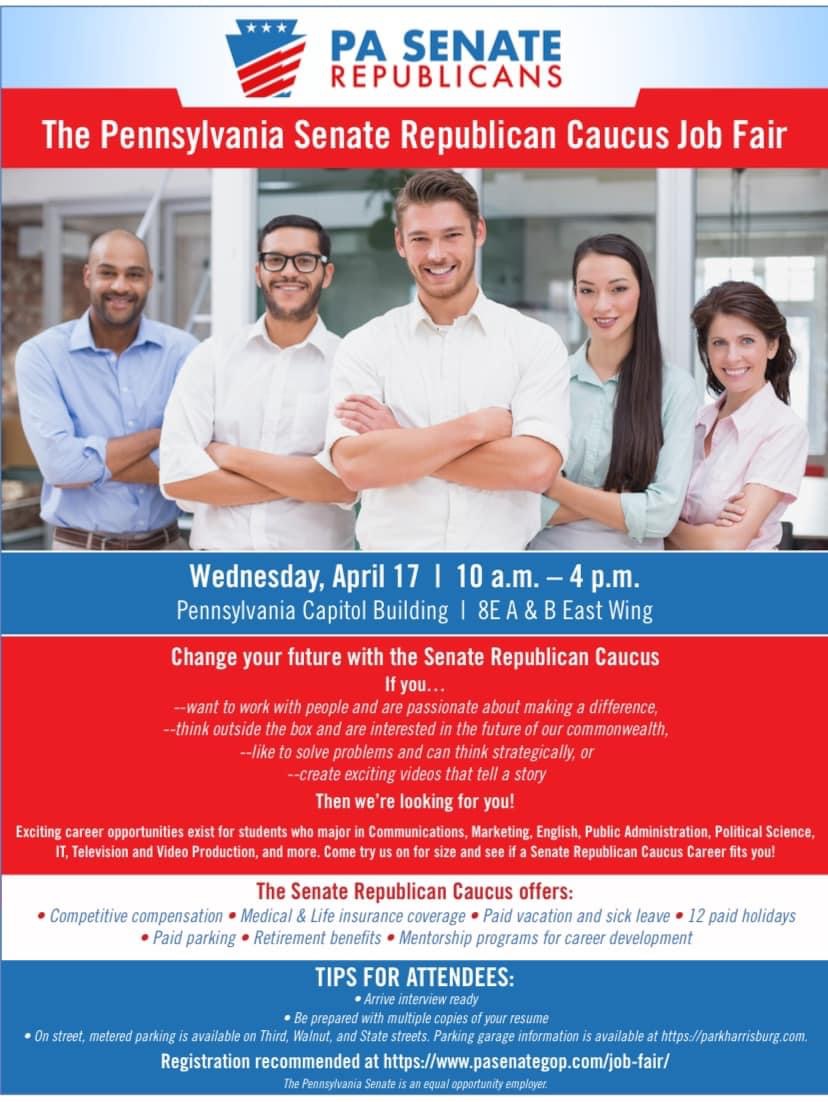 For those interested in attending! pasenategop.com/job-fair/