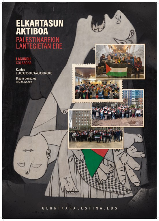 🇵🇸 𝙀𝙇𝙆𝘼𝙍𝙏𝘼𝙎𝙐𝙉 𝘼𝙆𝙏𝙄𝘽𝙊𝘼 Participamos en la campaña y aportación de fondos de Gernika-Palestina y seguimos promoviendo esta cuestión en los centros de trabajo 📣Anímate y haz tu aportación Información📲 gernikapalestina.eus #StopGazaGenocide  #PalestinaAskatu