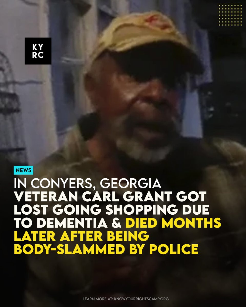 Veteran Carl Grant Got Lost Going Shopping Due To Dementia & Died Months Later After Being Body-Slammed By Police Link: ow.ly/M1Vx50ReveQ