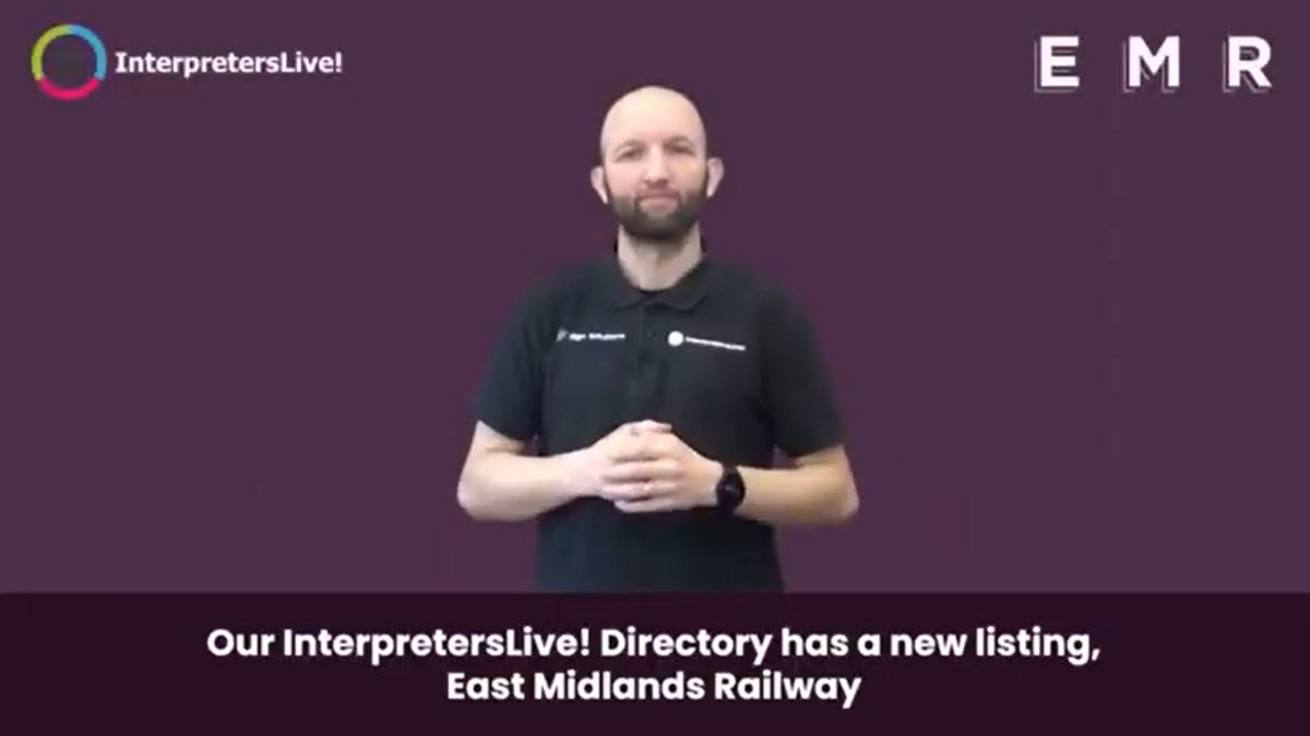 To help make rail more accessible, we've partnered with @signsolutionsuk, enabling our deaf customers to contact us using a free live British sign language video interpreter. Find out more here 👇 eastmidlandsrailway.co.uk/british-sign-l…