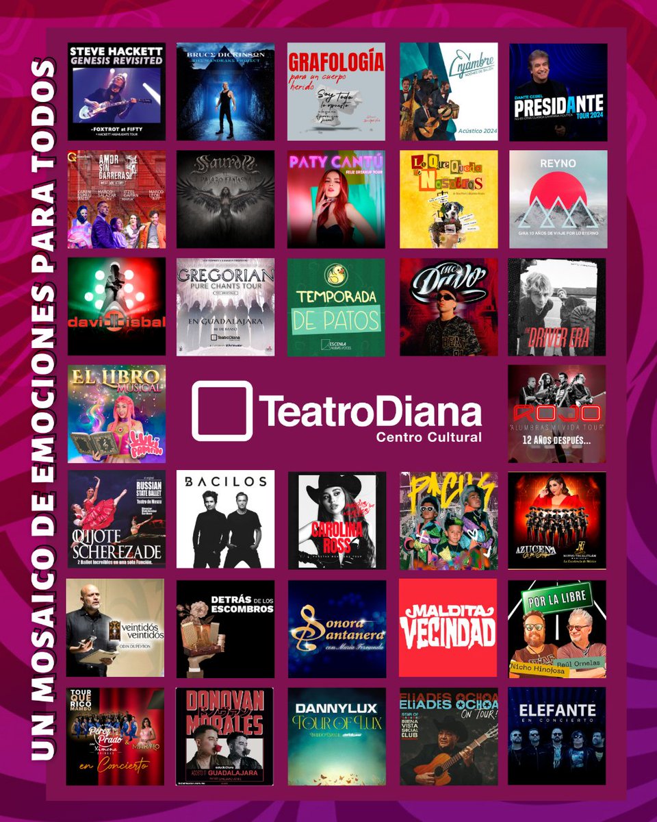 🔥 La cartelera del Teatro Diana está lista para encender tus sentidos. Descubre los eventos que te esperan. Más información aquí:teatrodiana.com ¡Compra tus boletos! #TeatroDianaCartelera