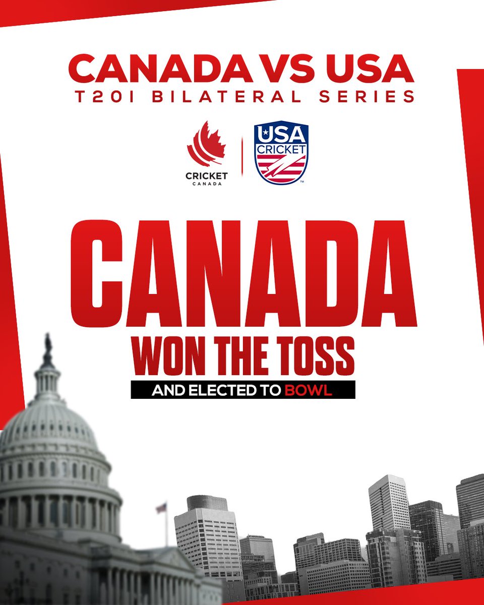 Canada chose to field first! #cricketcanada #canvsusa #t20
