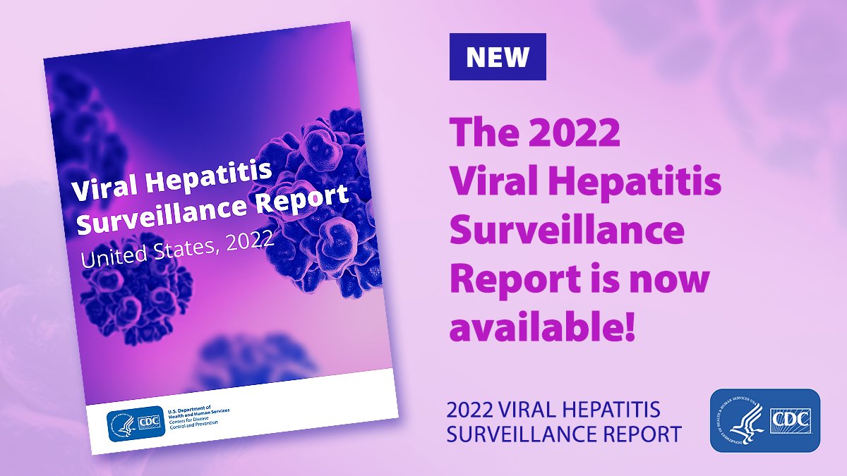 Check out @CDCgov’s 2022 Viral #Hepatitis Surveillance Report to learn more about recent trends in #HepA, #HepB, and #HepC: bit.ly/4aoLUAf.