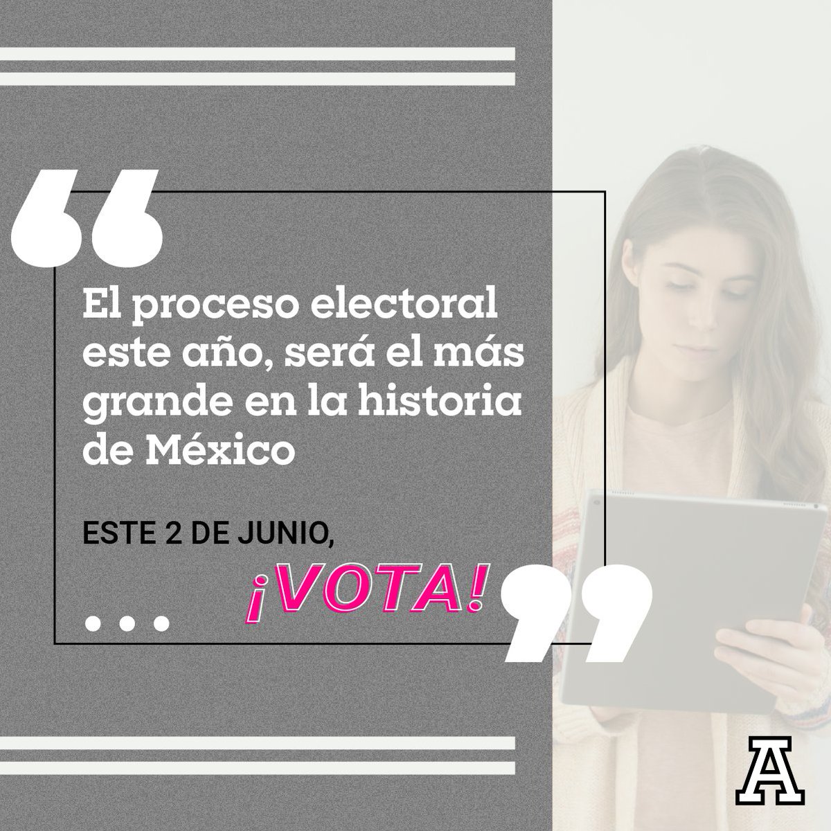 El proceso electoral este año, será el más grande en la historia de México. Este 2 de junio, ¡vota!

#AnáhuacVeracruz #SomosAnáhuac