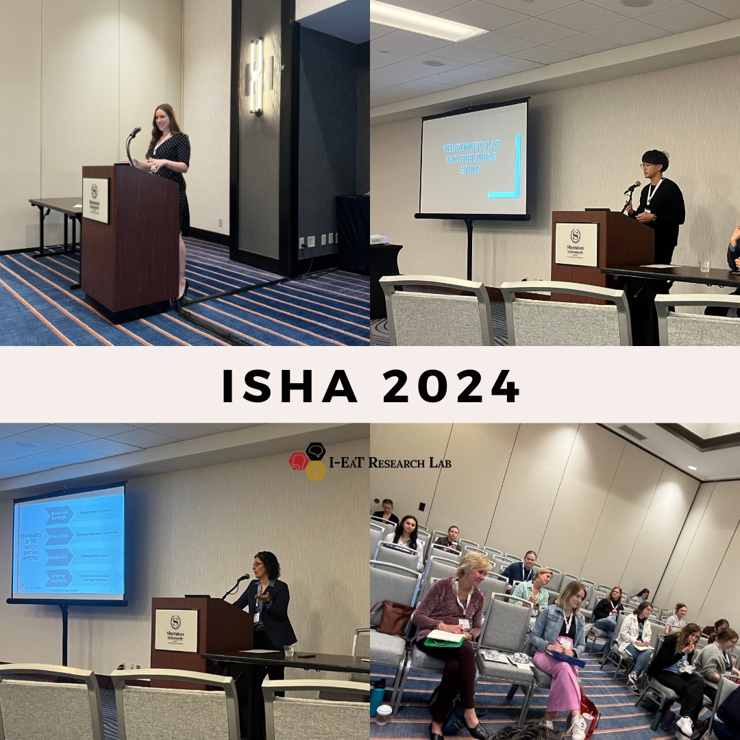 Yesterday, some of our @IEaTLab members, including our lab director Dr. Malandraki @DrMalandraki, and PhD students, Rachel Hahn Arkenberg and Freddie Peng presented at ISHA! Everyone did an amazing job! @PurdueHHS @PurdueSLHS #dysphagia #research #slp