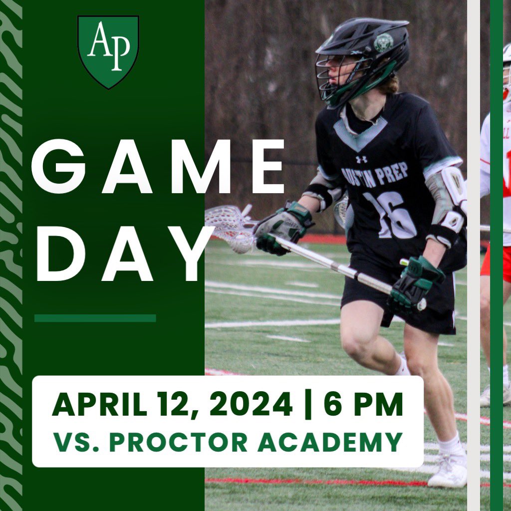 HOME GAME! Come support @AustinPrepBLax for a 6pm face off against Proctor Academy! 🥍 #unitas