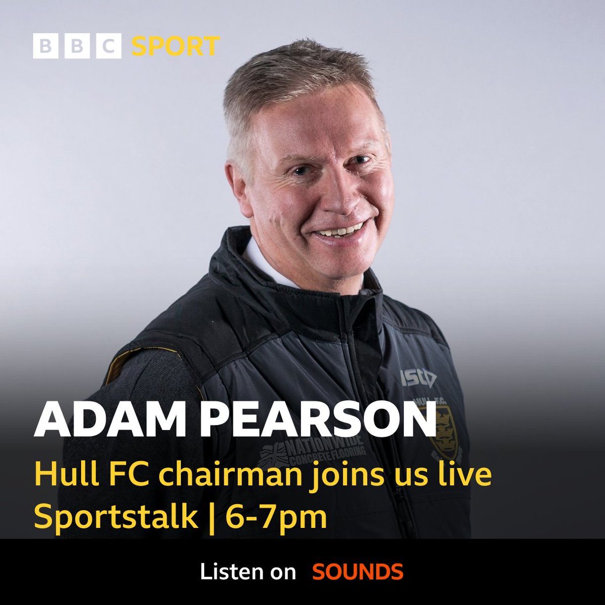 🚨 SPORTSTALK 🚨 🏉 @hullfcofficial chairman Adam Pearson joins @jameshoggarth 📱 Listen wherever via @BBCSounds 🎧 bbc.in/2ucPris #COYH | #BBCRL