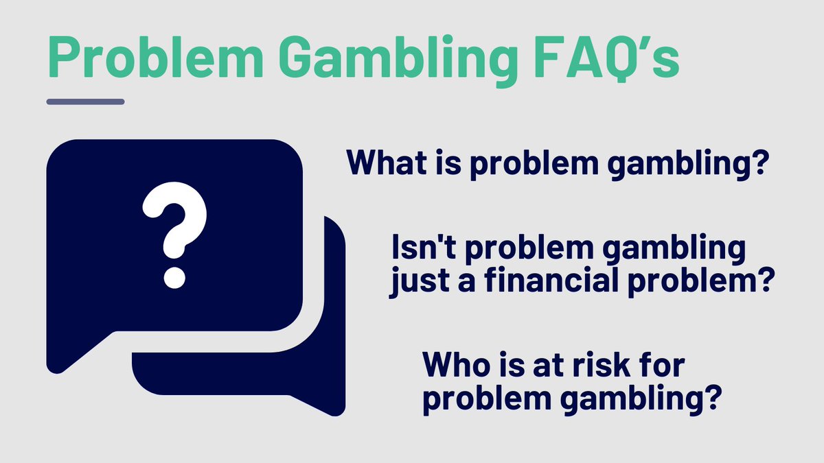 What is problem gambling? Who is at risk for problem gambling? How much money do you have to lose before gambling becomes a problem? Get answers to common questions about problem gambling and its effects at NCPGambling.org/FAQs