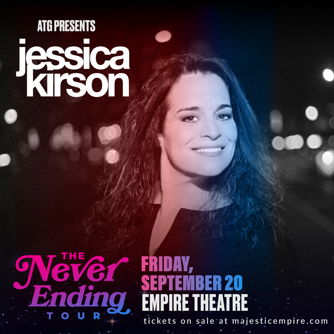 On Sale Now: Jessica Kirson's 'The Never Ending Tour!' In an era where only 10% of all touring comedians are female, Jessica stands out as one of the strongest comedians regardless of gender. #MajesticEmpire #JessicaKirson bit.ly/43SGQ4J @JessicaKirson