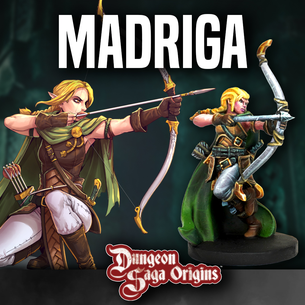Choose Madriga as your Hero and take on the Trial of Tyranny in Dungeon Saga Origins which is available to pre-order from today, 12th April and in stores from 20th May 2024. manticgames.com/dice-board-gam…