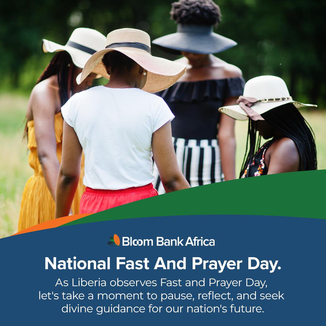 Today, as we fast and pray, let's remember the power of unity and the strength it brings to our beloved Liberia. #FastAndPrayerDay #LiberiaStrong #bloombanklib #bnbcashapp #bloomwithus #letsbloomtogether