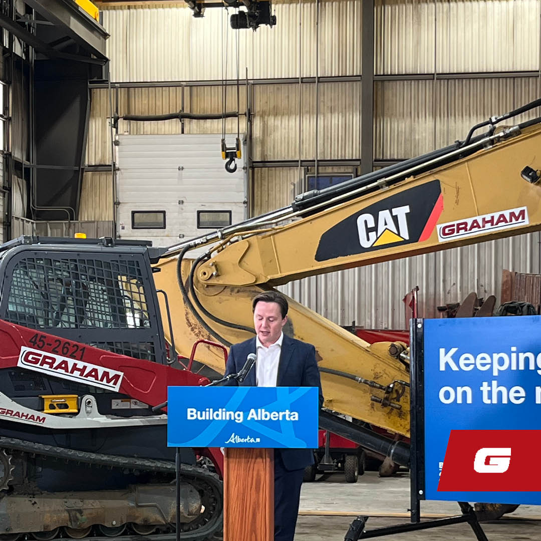 We were honoured to host the Minister of Transportation and Economic Corridors, Devin Dreeshen, at our Edmonton shop a few weeks ago as he outlined the Government of Alberta’s 2024 highway construction program. #GrahamBuilds #BuildYEG