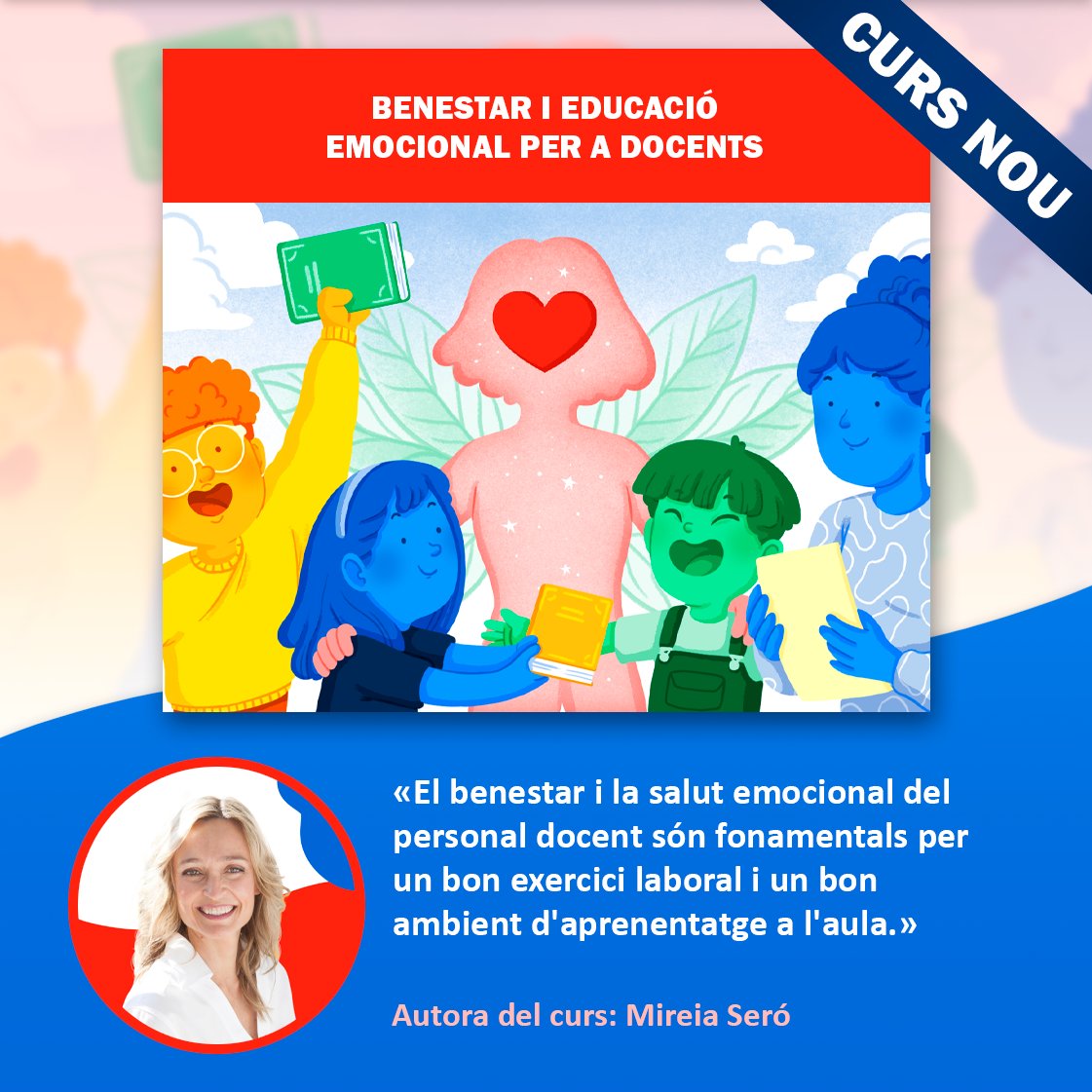 SomDocents's tweet photo. Estrenem curs! T'hi apuntes? Aquest cop el curs està pensat per a tot el personal docent, perquè ja toca que tingueu cura de vosaltres mateixos. 

https://t.co/eZs85xtA1Q https://t.co/V12cFvlJ0O