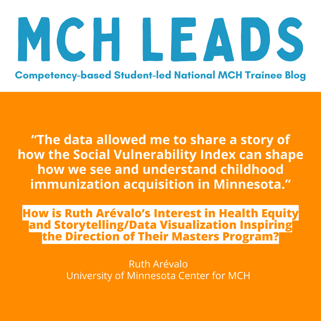 Discover MCH Competencies 2&7 through the latest #MCHLeads post written by 𝗥𝘂𝘁𝗵 𝗔𝗿𝗲́𝘃𝗮𝗹𝗼 from the HRSA-funded @umn_mch! Learn more at z.umn.edu/mchleadsblog. #HealthEquityEdition