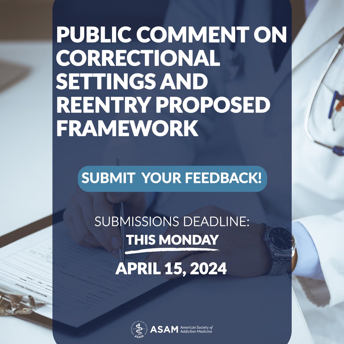 Submit your feedback now >> ow.ly/jsiM50R5Cab #ASAM #AddictionMedicine #ASAMCriteria #AddictionTreatment