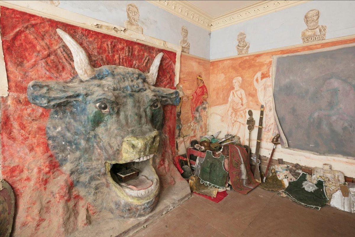British outsider artist Ron Gittins' (1939-2019) apartment, which he spent over 30 years transforming into an Egyptian-Roman temple, has received Protected Status! Photos courtesy of Historic England
