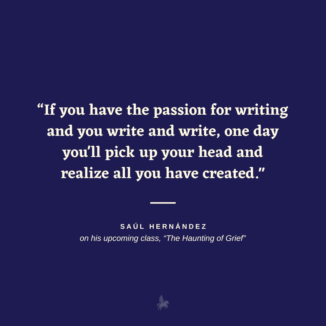 We asked writer and instructor Saúl Hernández for the best writing wisdom he's ever received. 'That advice,' he tells us, 'is one of the reasons I haven't given up on writing and learning about craft.' 🔗 Sign up here for his class on 5/1: buff.ly/3Je7j36