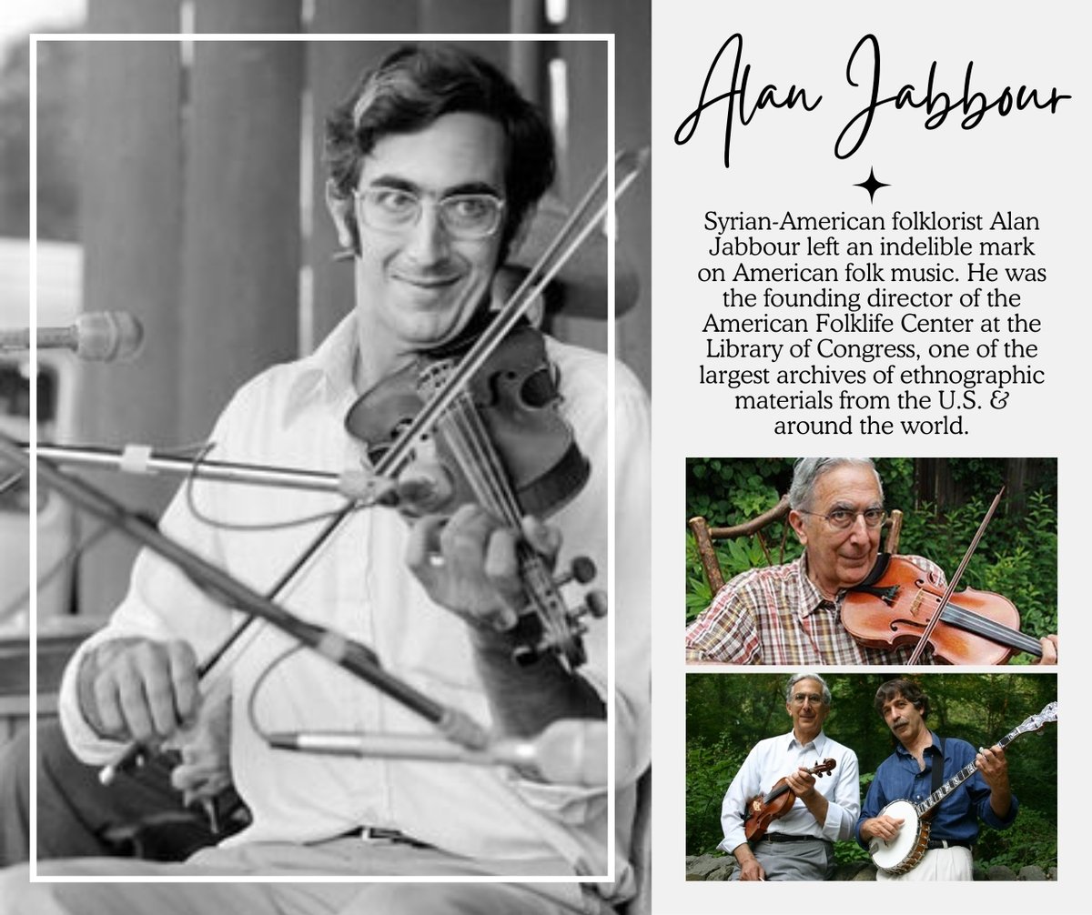 Syrian-American folklorist Alan Jabbour left an indelible mark on American folk music. He was the founding director of the American Folklife Center at the Library of Congress, one of the largest archives of ethnographic materials from the U.S. & around the world. #SyriaInAmerica