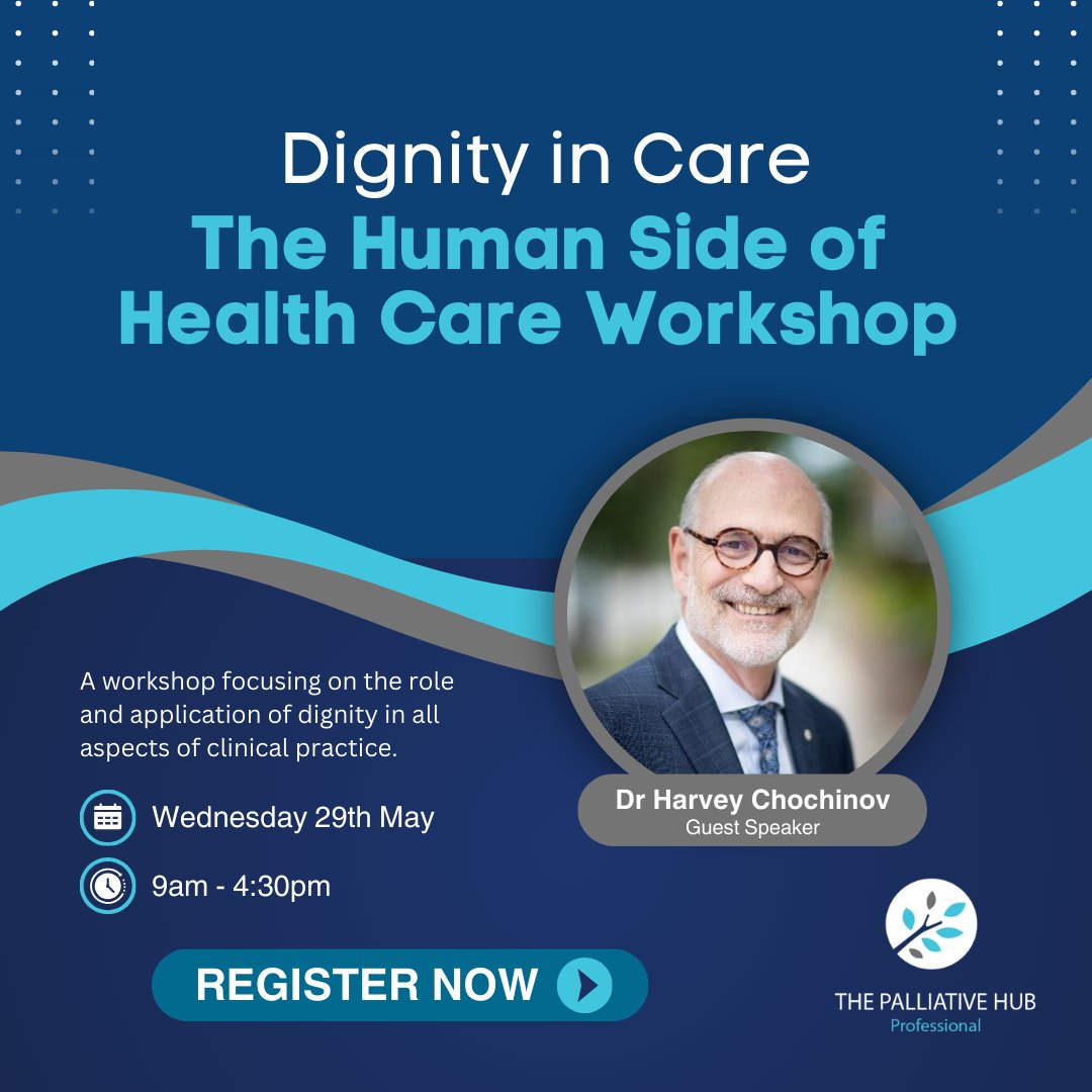 We're delighted to be involved with this workshop led by world leader in dignity in health care, Dr Harvey Max Chochinov. 

Click here for more info and to register: tinyurl.com/Dignity24 

#DignityInCare24