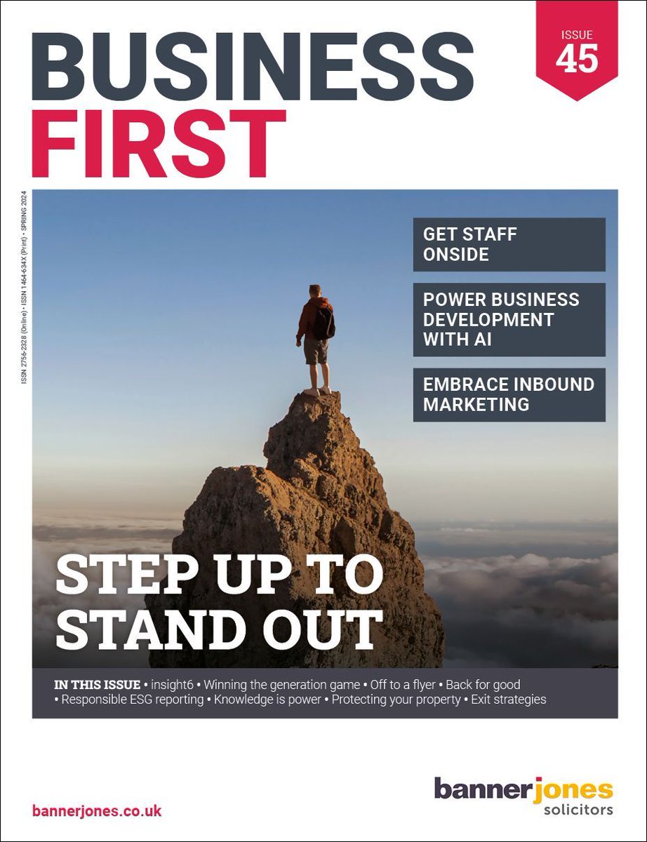 The Spring edition of our Business First magazine is out now! 👀 buff.ly/3PY6eQH #businessowner #hrmanager #businessmagazine #employmentlaw #disputeresolution #businesstips