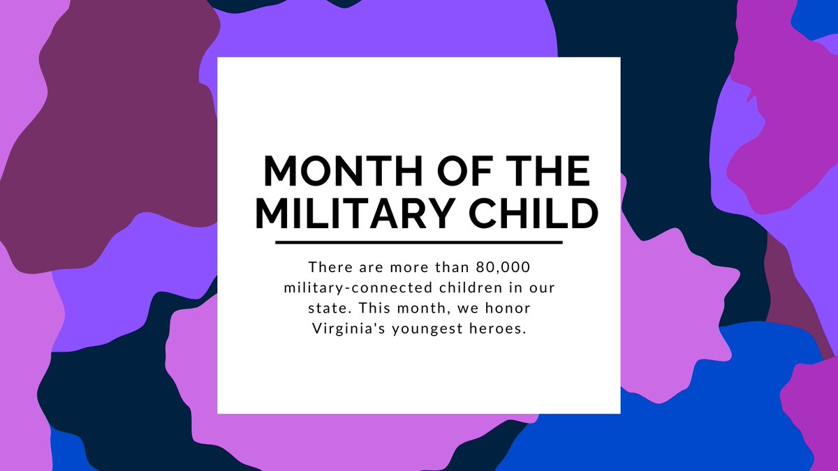 April is the Month of the Military Child. This month, we celebrate the more than 80,000 military-connected children in the Commonwealth. 🫡