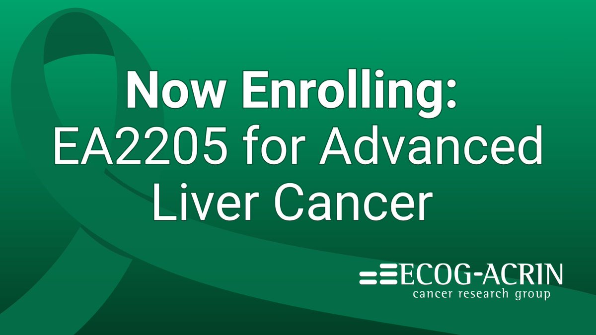 #ClinicalTrial EA2205, led by @DH_gbtwnow, is a randomized phase 2 study for cHCC-CC – a rare form of primary #LiverCancer. For more information, click here: bit.ly/EA2205 cc: @ShaalanBeg, @liverUSA, @curecc