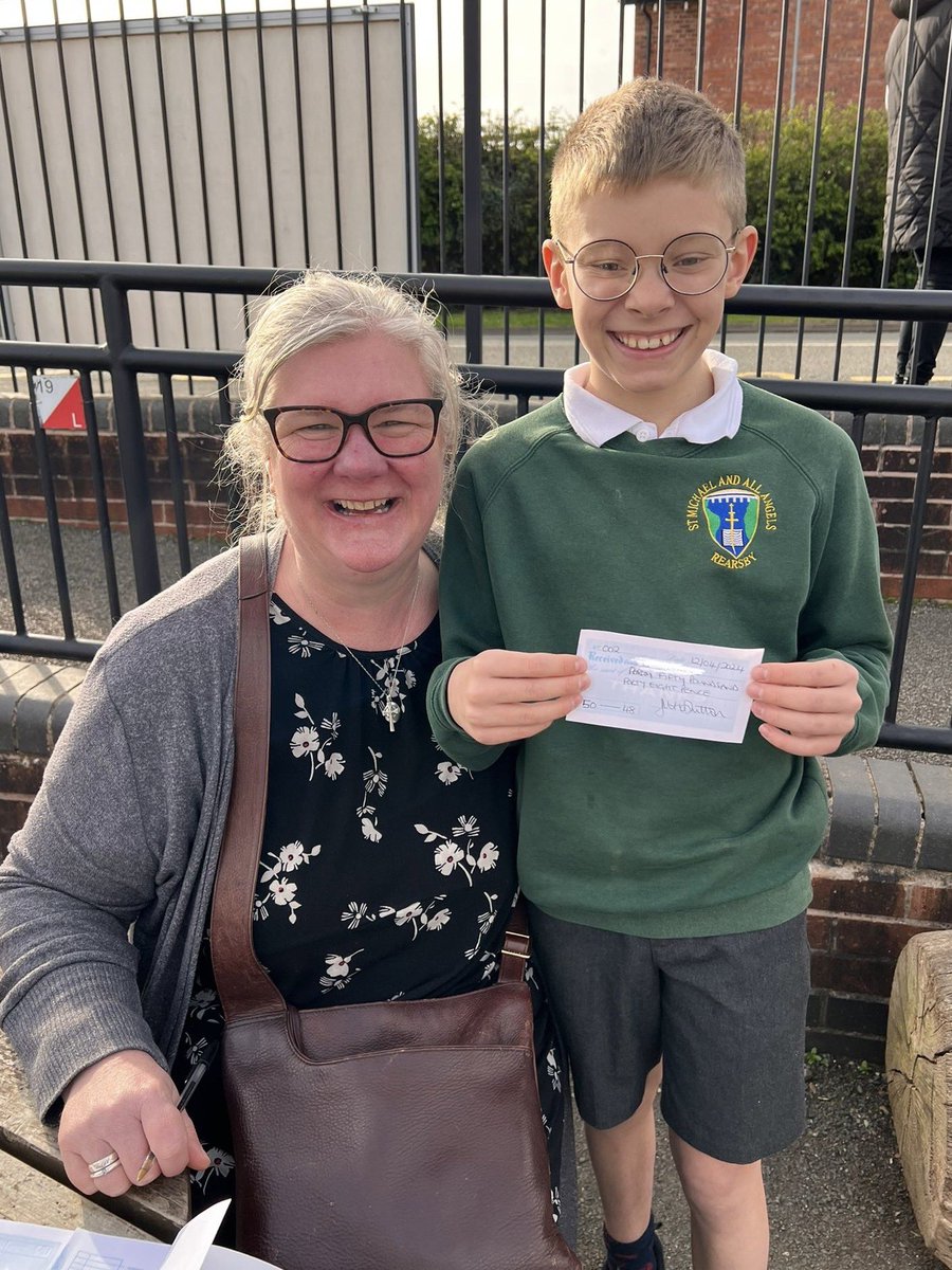 What a superstar! One of our pupils baked the most wonderful savoury treats for our Easter Fair. He manned the stall and worked out all of the expenditures so he could donate the profits to the PTFA! Here he is handing over a cheque of £50 to the treasurer. Massive thank you!