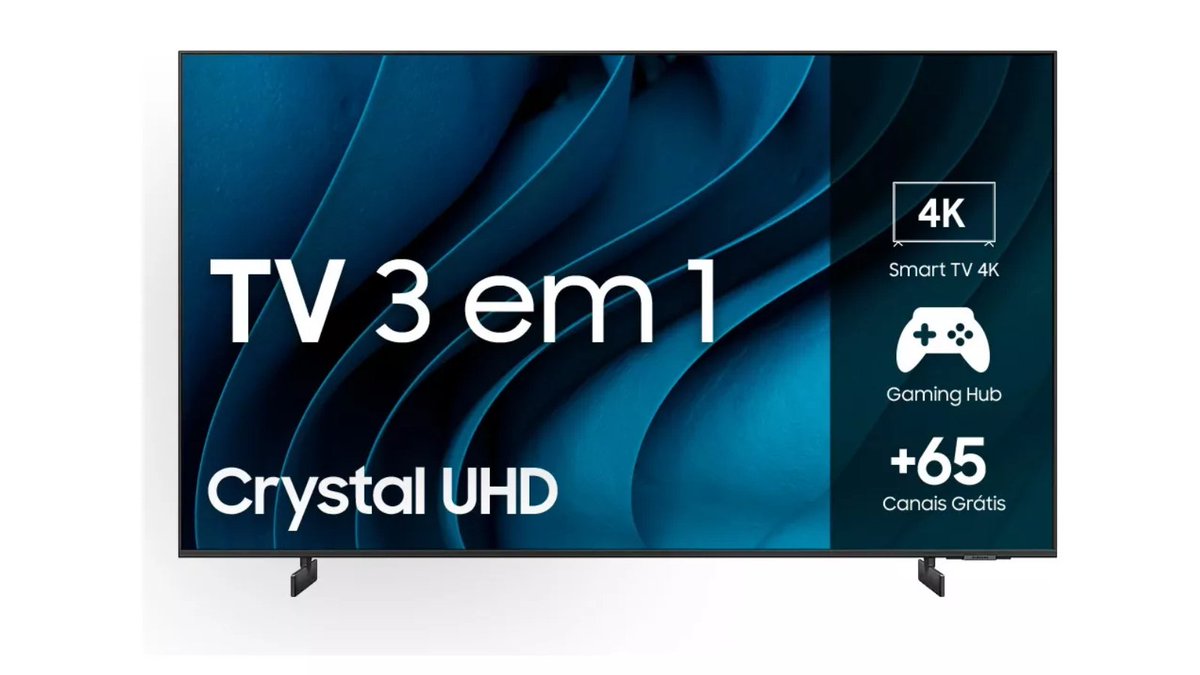 TV 3 EM 1 PARCELADINHA vendida pela loja oficial samsung Smart TV Samsung Crystal UHD Tizen 4K 43' 3 em 1 use o cupom VALE75 1.740,00 em até 10x mercadolivre.com/sec/1ZENSMo