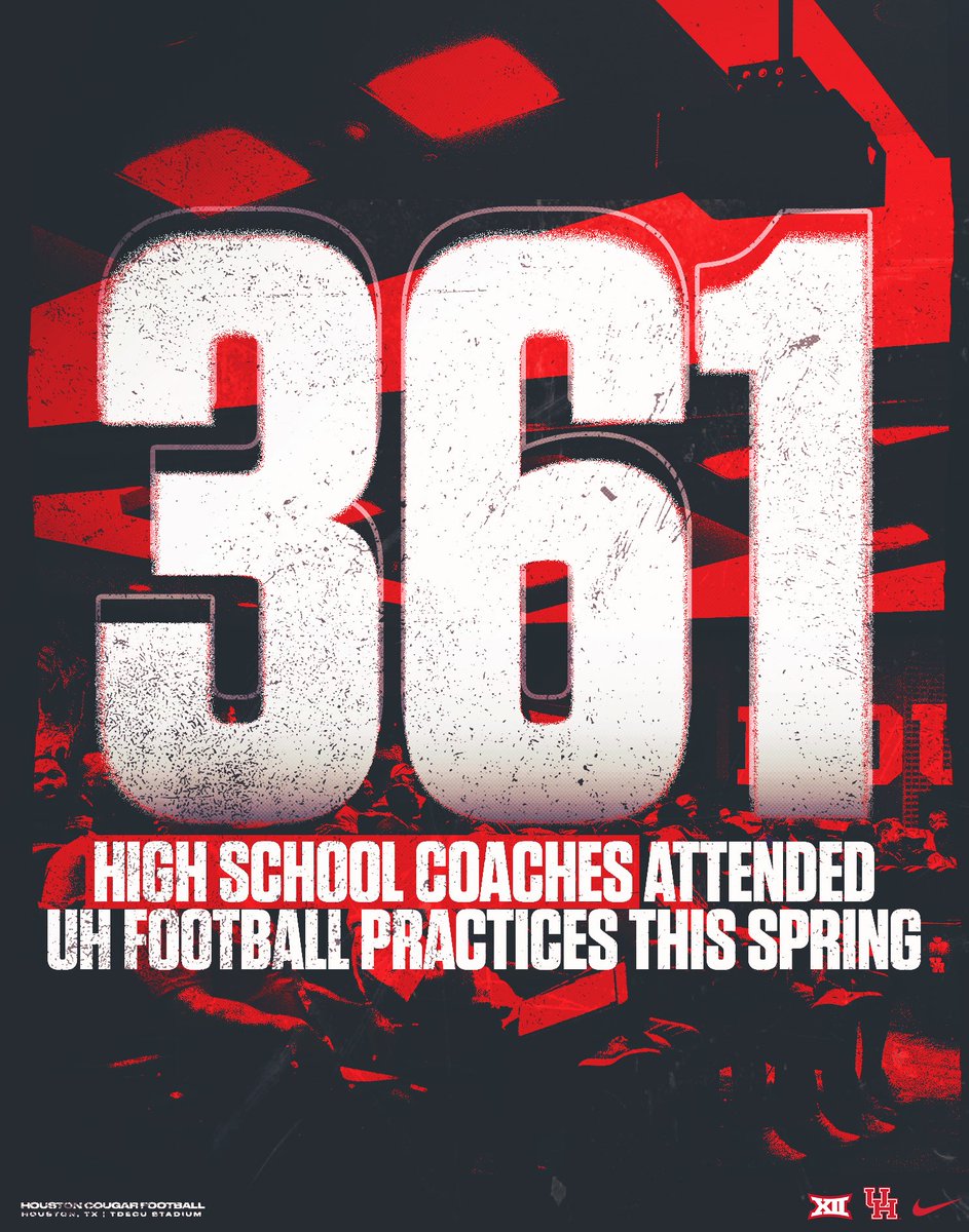 We appreciate all of the great HS Coaches that visited HOUSTON this Spring‼️ #GoCoogs x @THSCAcoaches