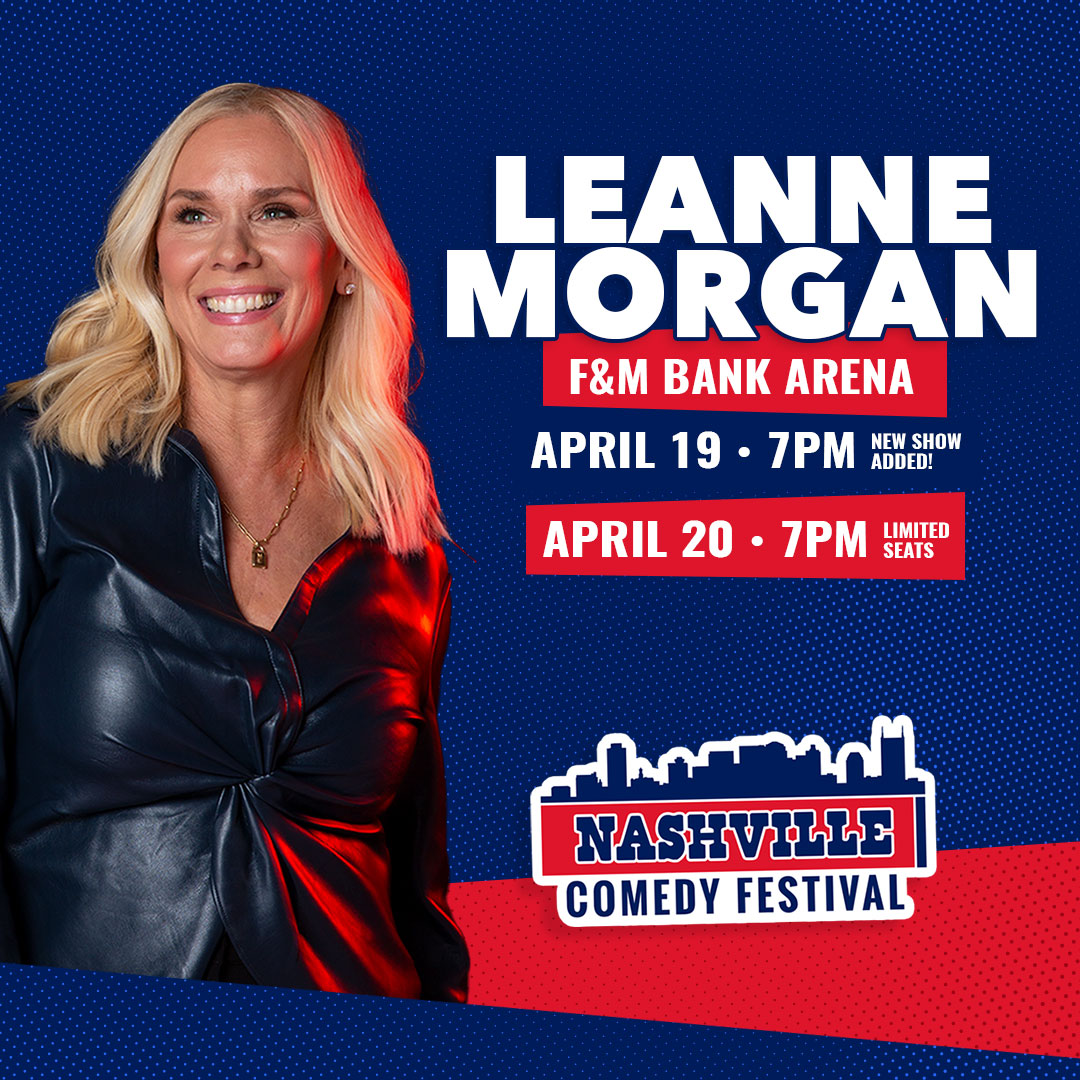 In just ONE WEEK, @leannecomedy stops by F&M Bank Arena for back-to-back shows for the @nashcomedyfest! There are only a few tickets remaining, so get yours now before they're gone! 
🎟️ ow.ly/eazX50Rf41S