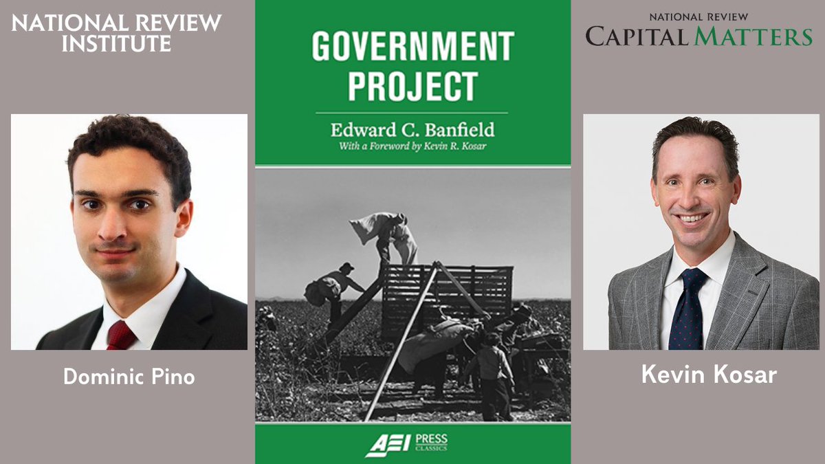 NRI Thomas L. Rhodes Journalism Fellow @DominicJPino interviews @kevinrkosar from @AEI about Edward Banfield's book Government Project discussing collectivized farming during the New Deal era. 🎬Watch here: bit.ly/3vNYRVk @NRCapMatters