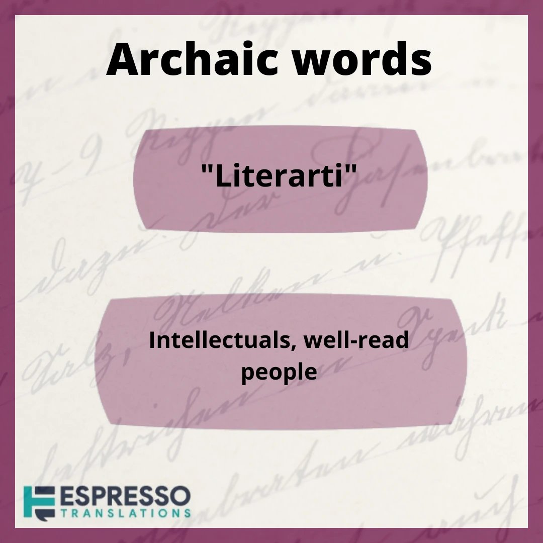 Today's old word - Literati, meaning people who are well-read.

espressotranslations.com

#translation #translationservices #languageservices