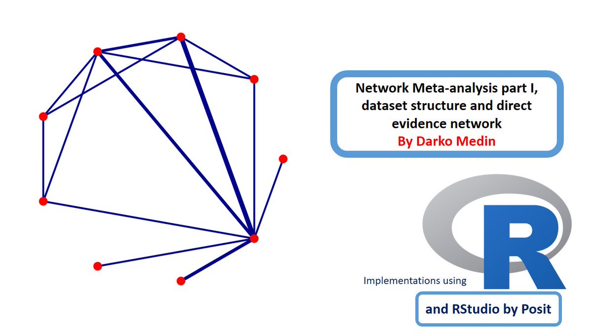 My latest tutorial : Network Meta-analysis part 1 is out. You may find it here : darkomedin.com/network-meta-a…

#metaanalysis #r #rstats #datascience #biostatistics #clinicalresearch #clinicaltrials  #slr #systematicreview