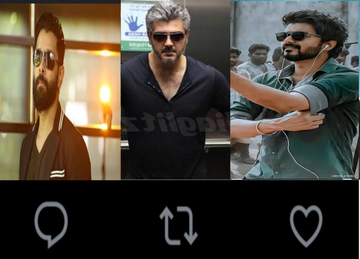 Who's Looking Stylish In Cooler ? 💬#Vikram 🔁#Ajith ❤️#Vijay