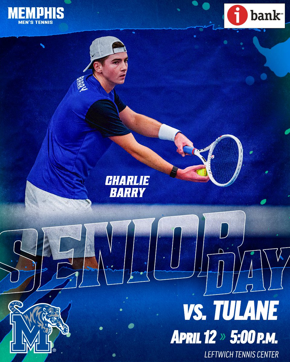 𝙎𝙀𝙉𝙄𝙊𝙍 𝘿𝘼𝙔 in the Bluff City! 🆚 » Tulane ⏰ » 5:00 PM 📍 » Leftwich Tennis Center 💻 » gotigersgo.me/3xs0Oag 🚚 » Food & Beverage Trucks 🎟️ » FREE #GoTigersGo | @ibankmemphis