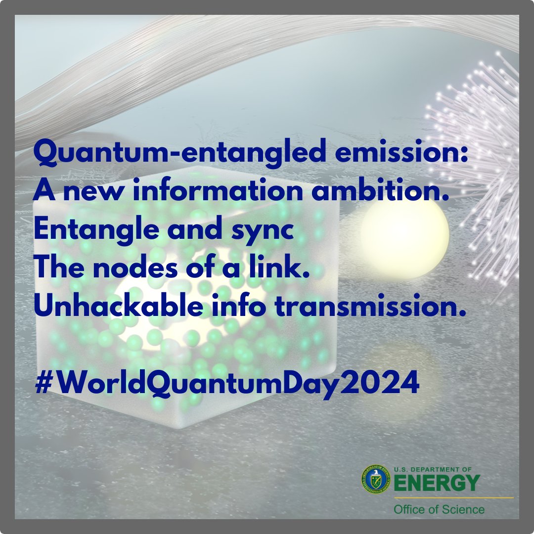 Scientists are leveraging quantum particles' spooky properties, like superposition and entanglement, to develop technologies that offer secure communications. #WorldQuantumDay #QuantumQuintet #QuantumPoetry @QSAcenter How are you celebrating #WorldQuantumDay2024?
