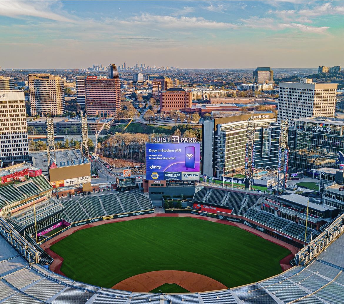 What a beautiful aerial view of Truist Park

Absolute perfection 🤩