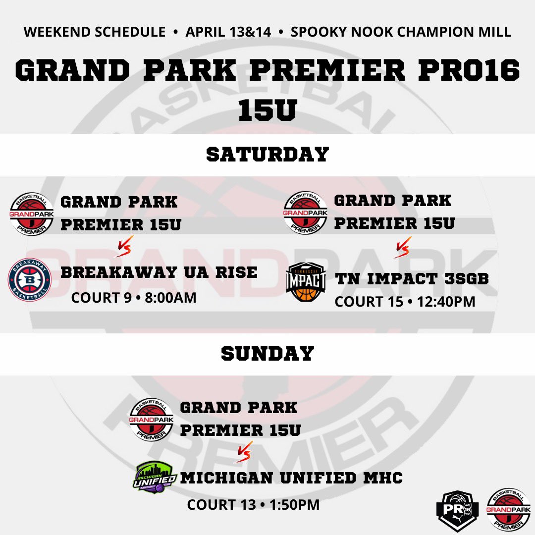 Excited for our @PRO16League teams to begin their seasons this weekend in @madehoops Midwest Mania! 🔴⚫️⚪️