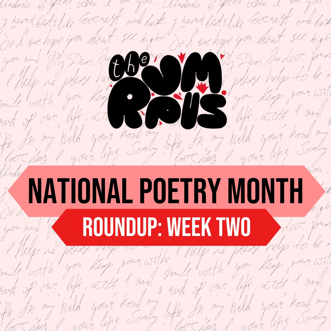 Week two of National Poetry Month 2024 is over! Read all of the poems we shared this week, with work by @ina_carino, Lauren Camp, @mayaamarshall, @sdleyva, and @arianathepoet. And keep your eyes peeled for next week's Friday NPM roundup.

➡️therumpus.net/sections/blogs…