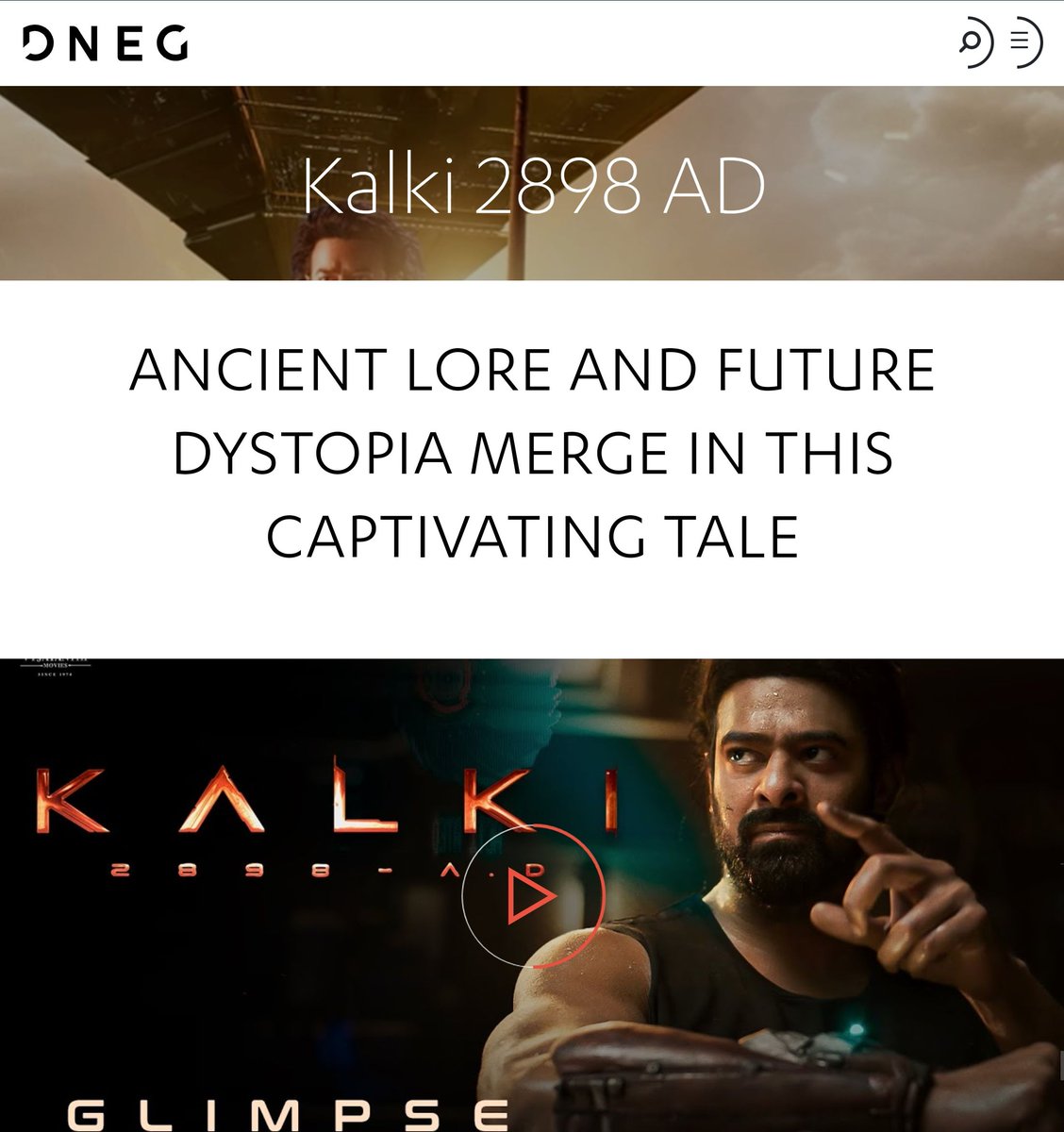 Get ready to witness India's Most Expensive Film- #Kalki2898AD A Dystopian Sci-fi Epic with deep Mythological roots on a grand canvas, & visual effects by leading VFX house @dneg , with a massive starcast #Prabhas , @SrBachchan , @deepikapadukone , @DishPatani , @ikamalhaasan