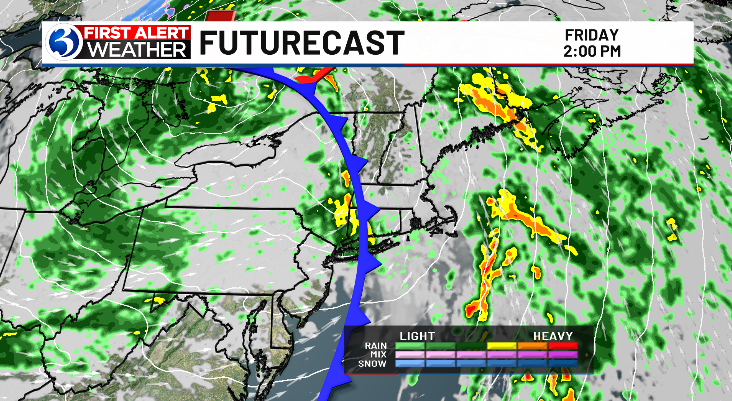 How much longer you'll need the rain gear, and the wind becomes less intense... plus, what to expect this weekend, especially if you're heading to the UConn Victory Parade... on @WFSBnews